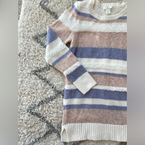 Soft Textured stretchy side vents womens small pullon sweater